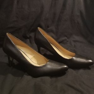 Naturalizer Black Heels with Silver Accents